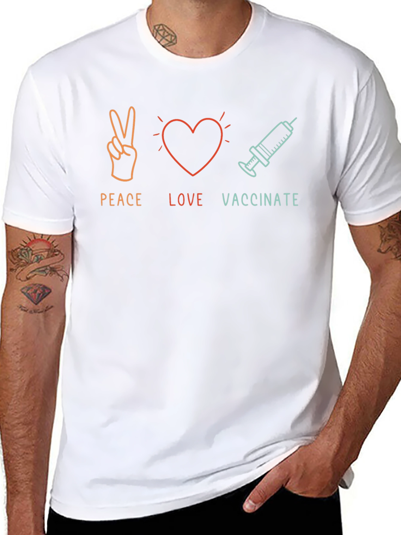 Peace Love Vaccinate T-Shirt