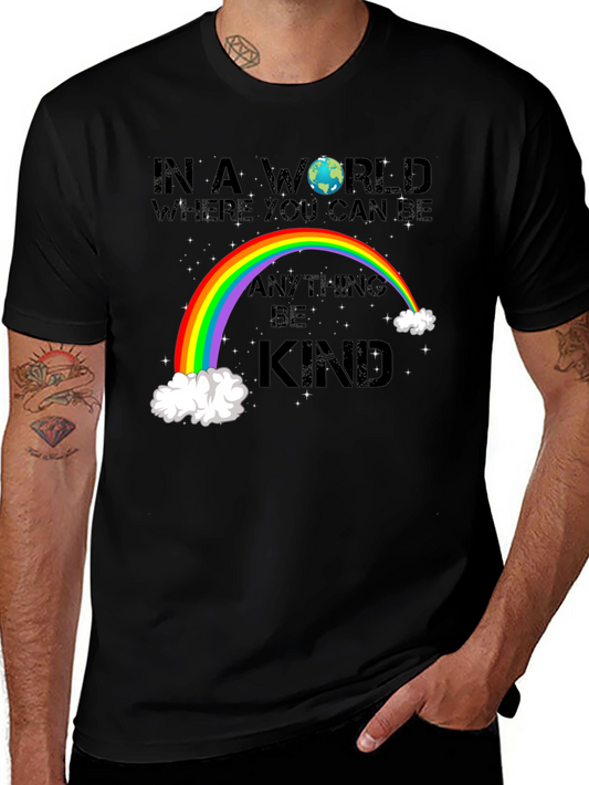 Be Kind Rainbow Graphic T-Shirt