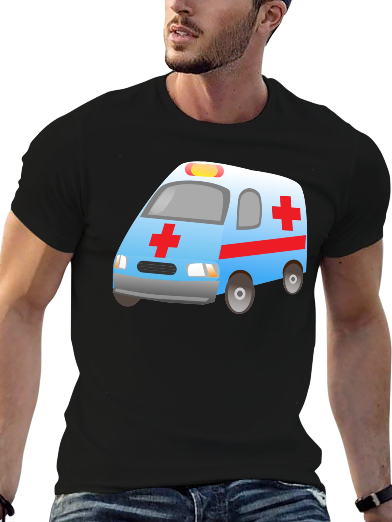 Ambulance Graphic Tee - Black Unisex Shirt