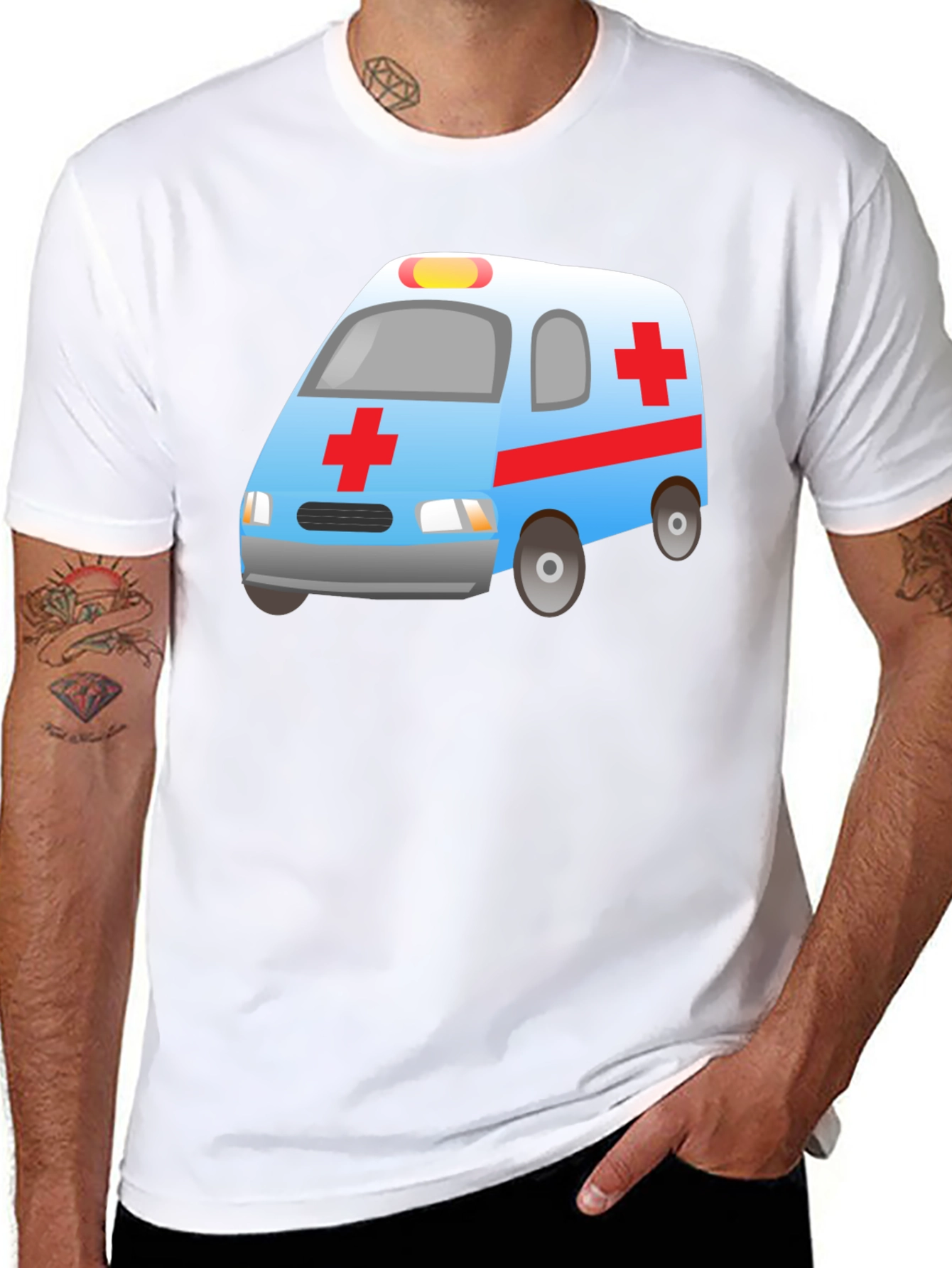 Ambulance Graphic Tee - Black Unisex Shirt