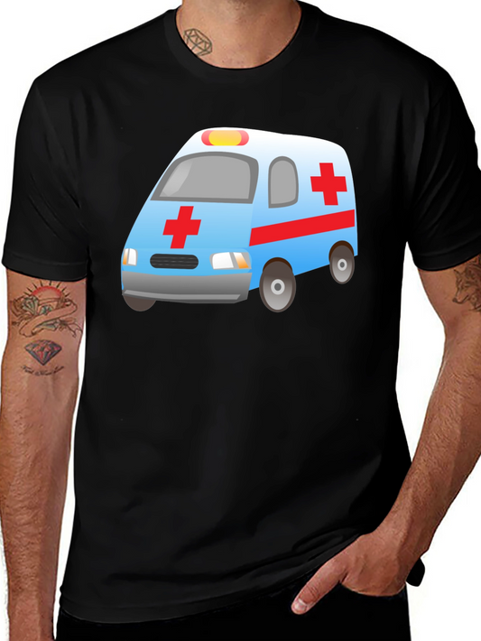 Ambulance Graphic Tee - Black Unisex Shirt