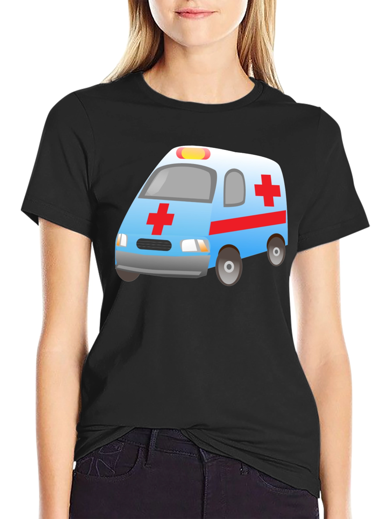 Ambulance Graphic Tee - Black Unisex Shirt
