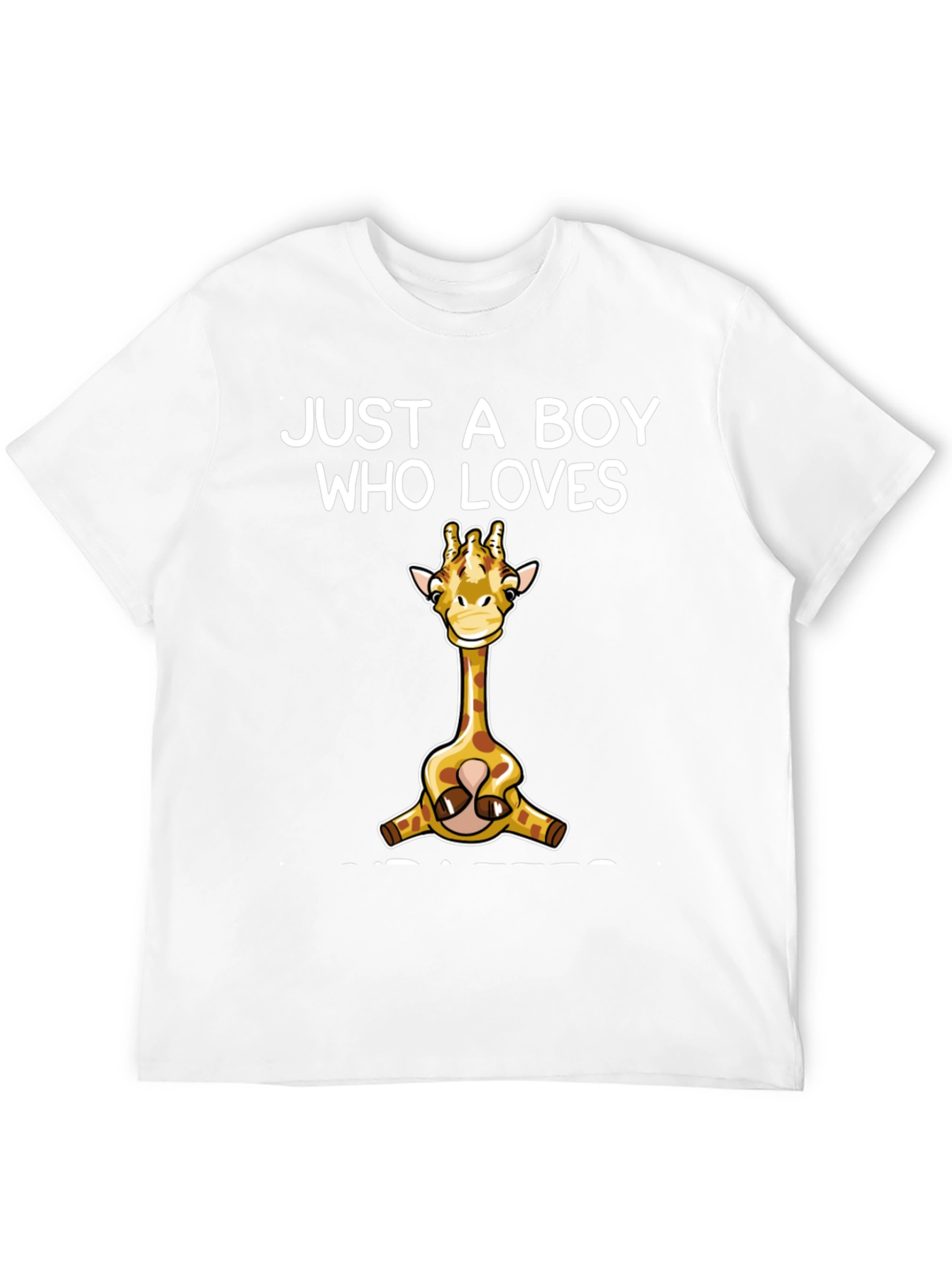 Boy Who Loves Giraffes T-Shirt Cute Giraffe Graphic Tee