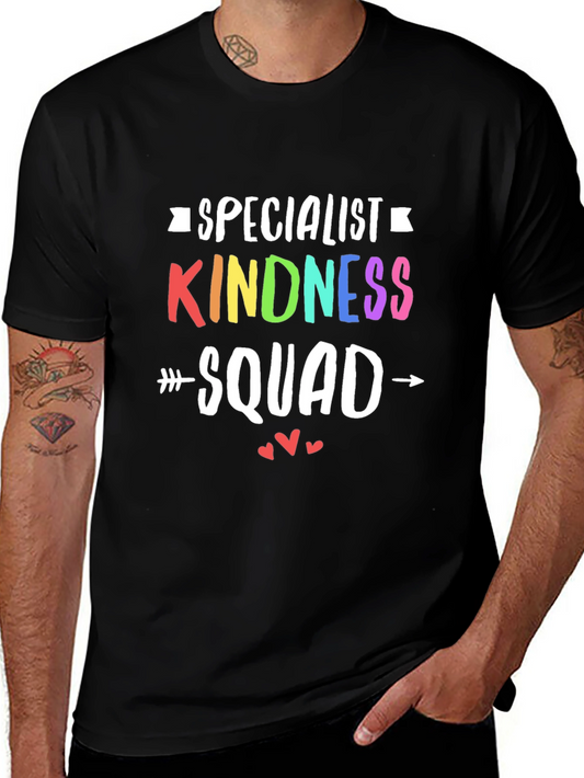 Kindness Squad Specialist T-Shirt Rainbow Graphic Tee