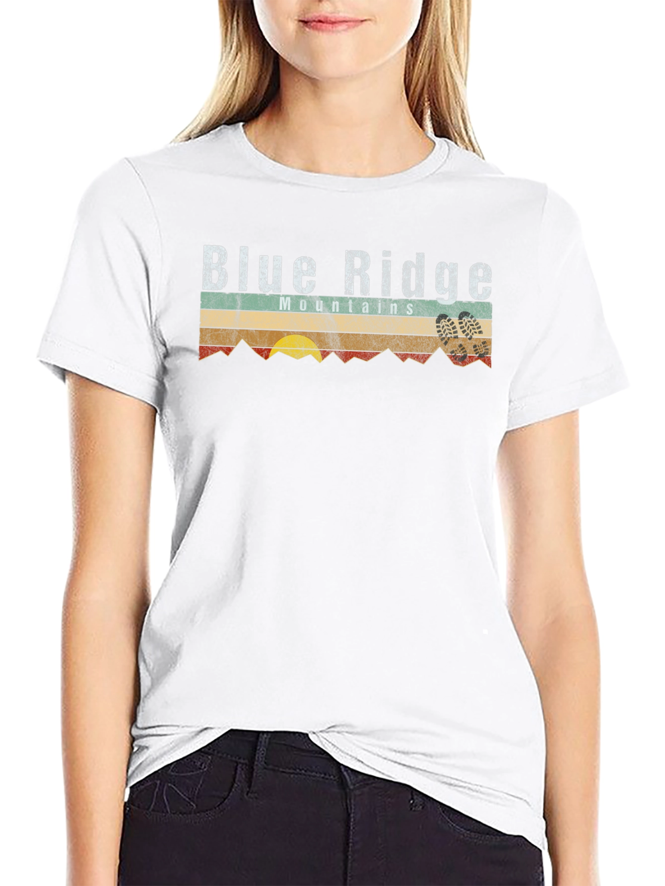 Blue Ridge Mountains Retro Style T-Shirt