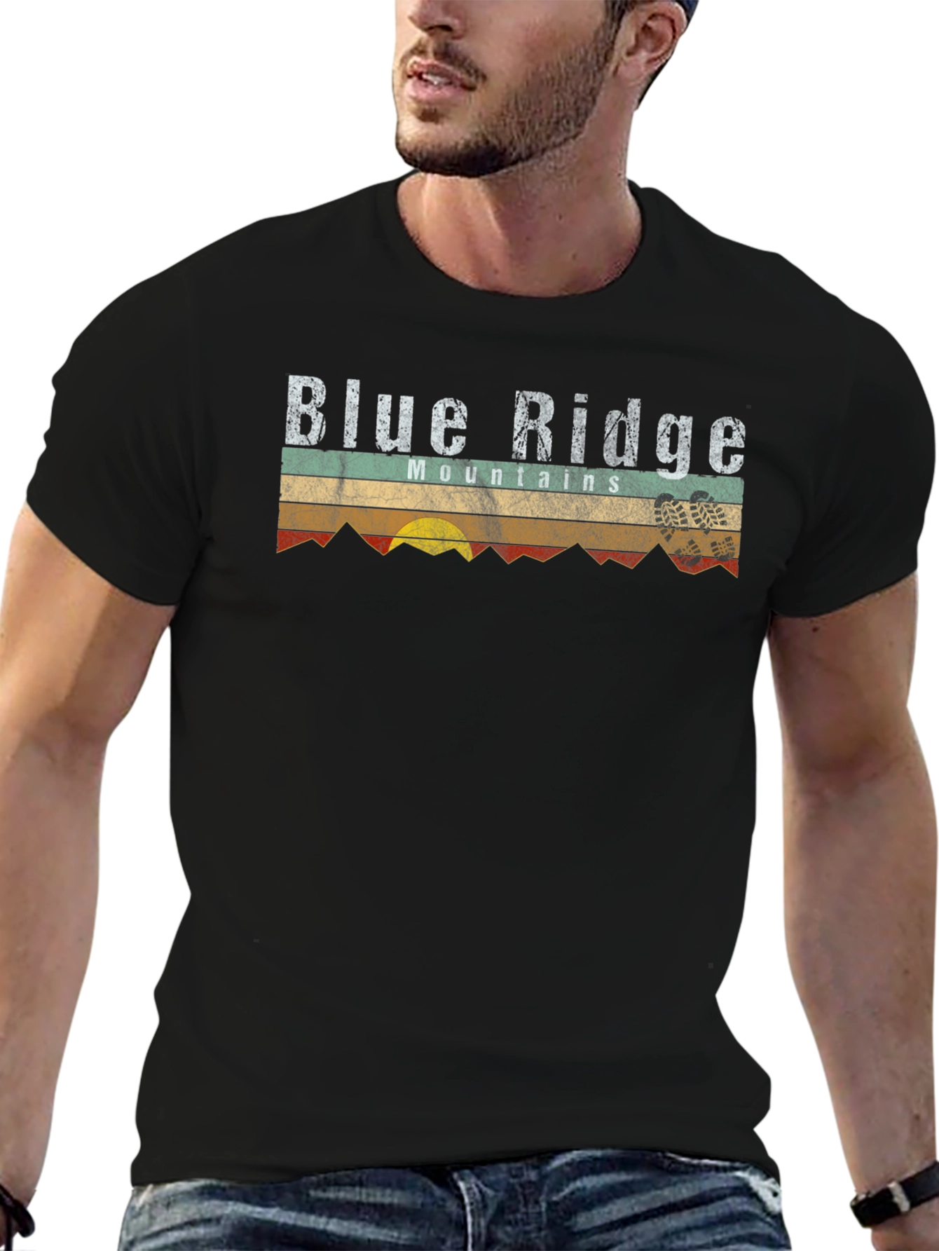 Blue Ridge Mountains Retro Style T-Shirt