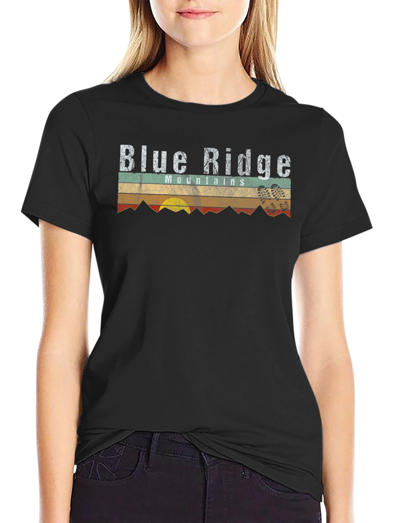 Blue Ridge Mountains Retro Style T-Shirt