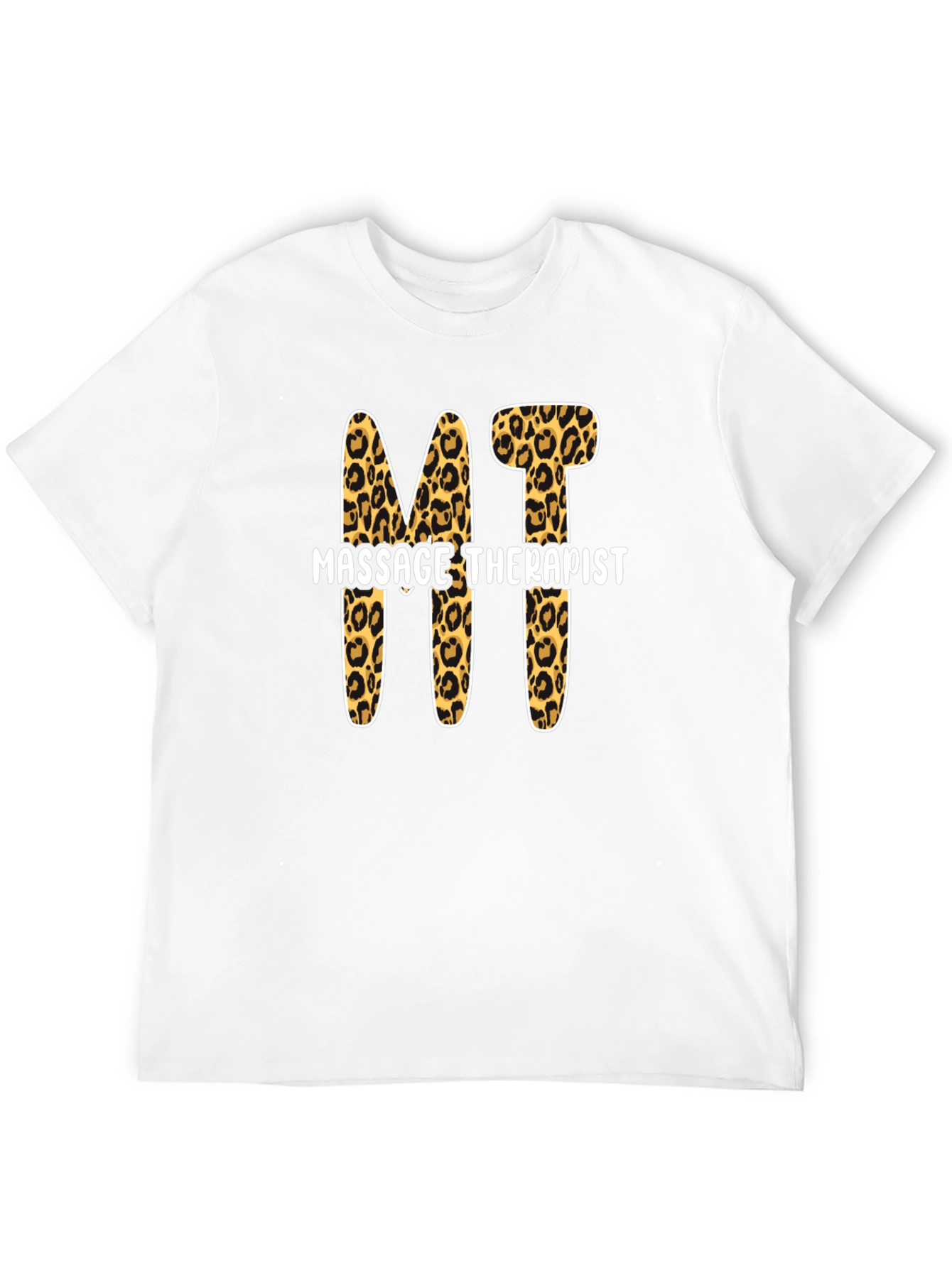 Massage Therapist Leopard Print MT T-Shirt