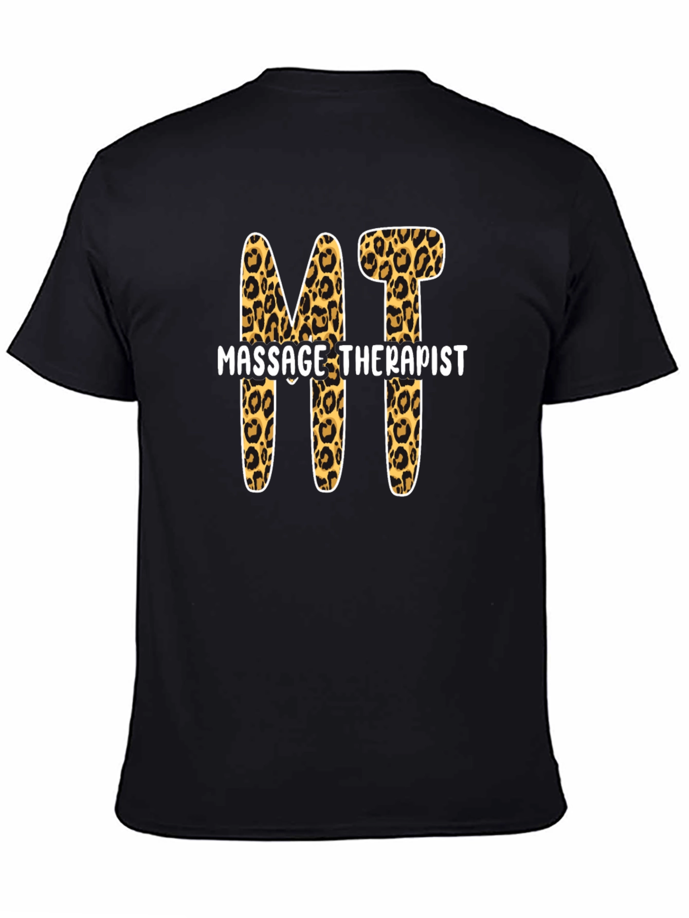 Massage Therapist Leopard Print MT T-Shirt