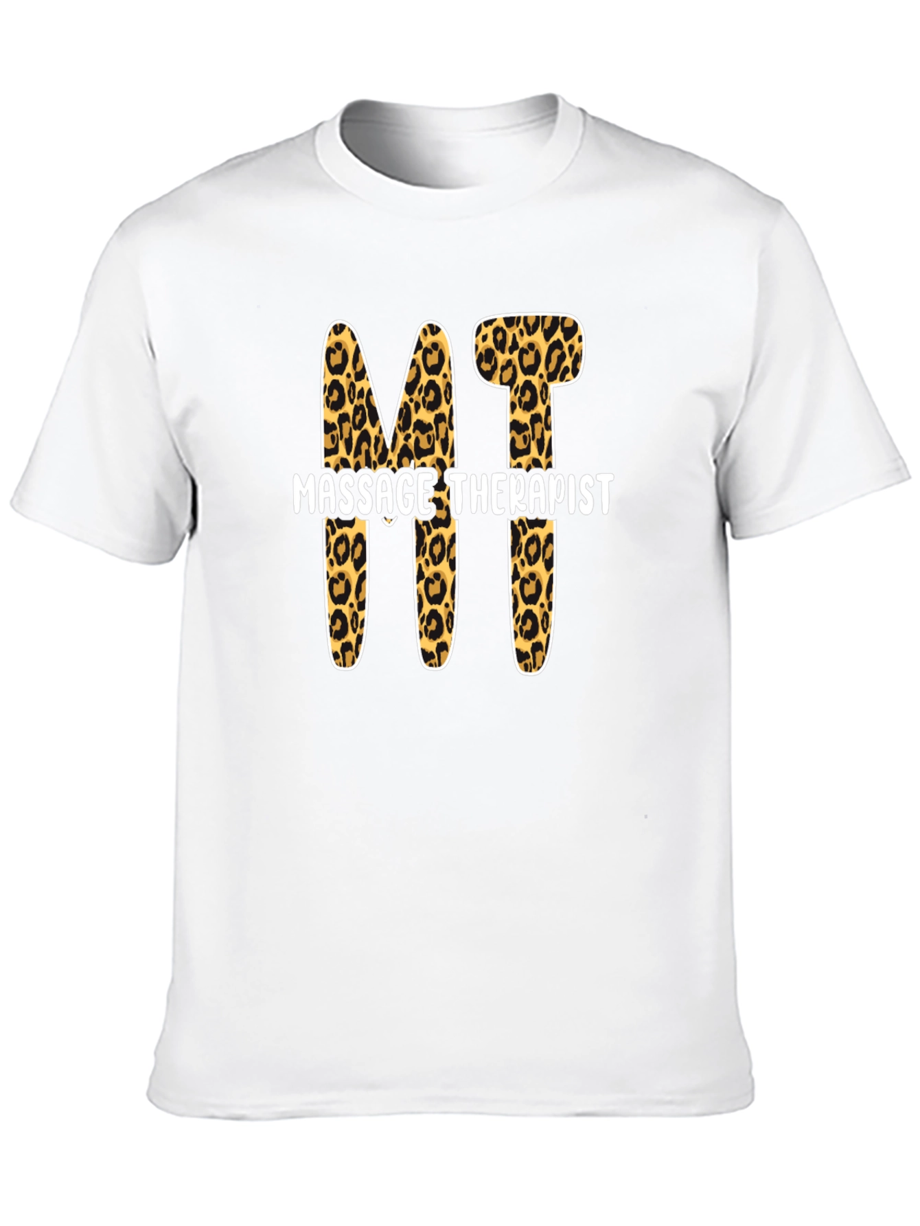 Massage Therapist Leopard Print MT T-Shirt
