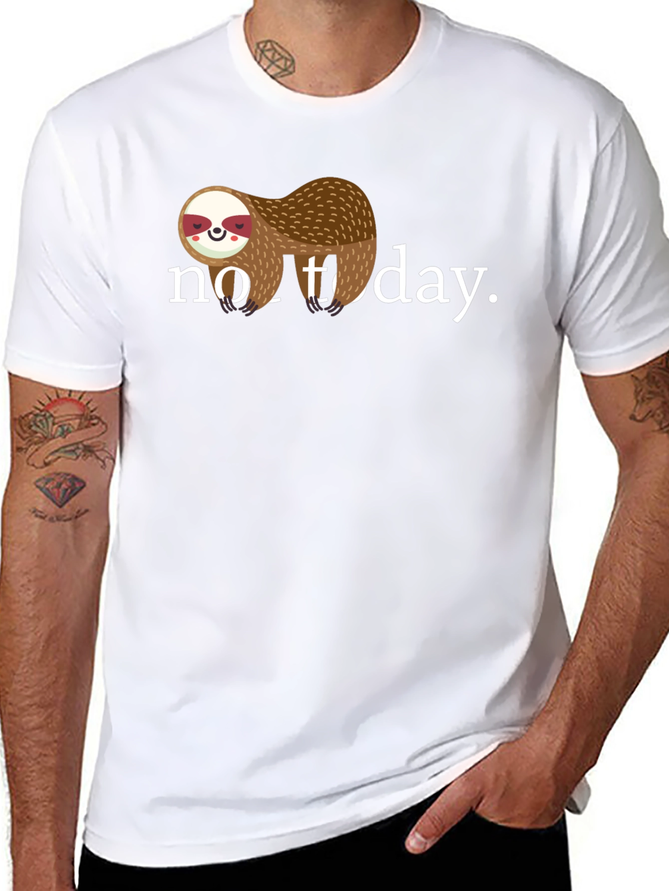 No Today Sloth Graphic Tee - Relaxed Fit