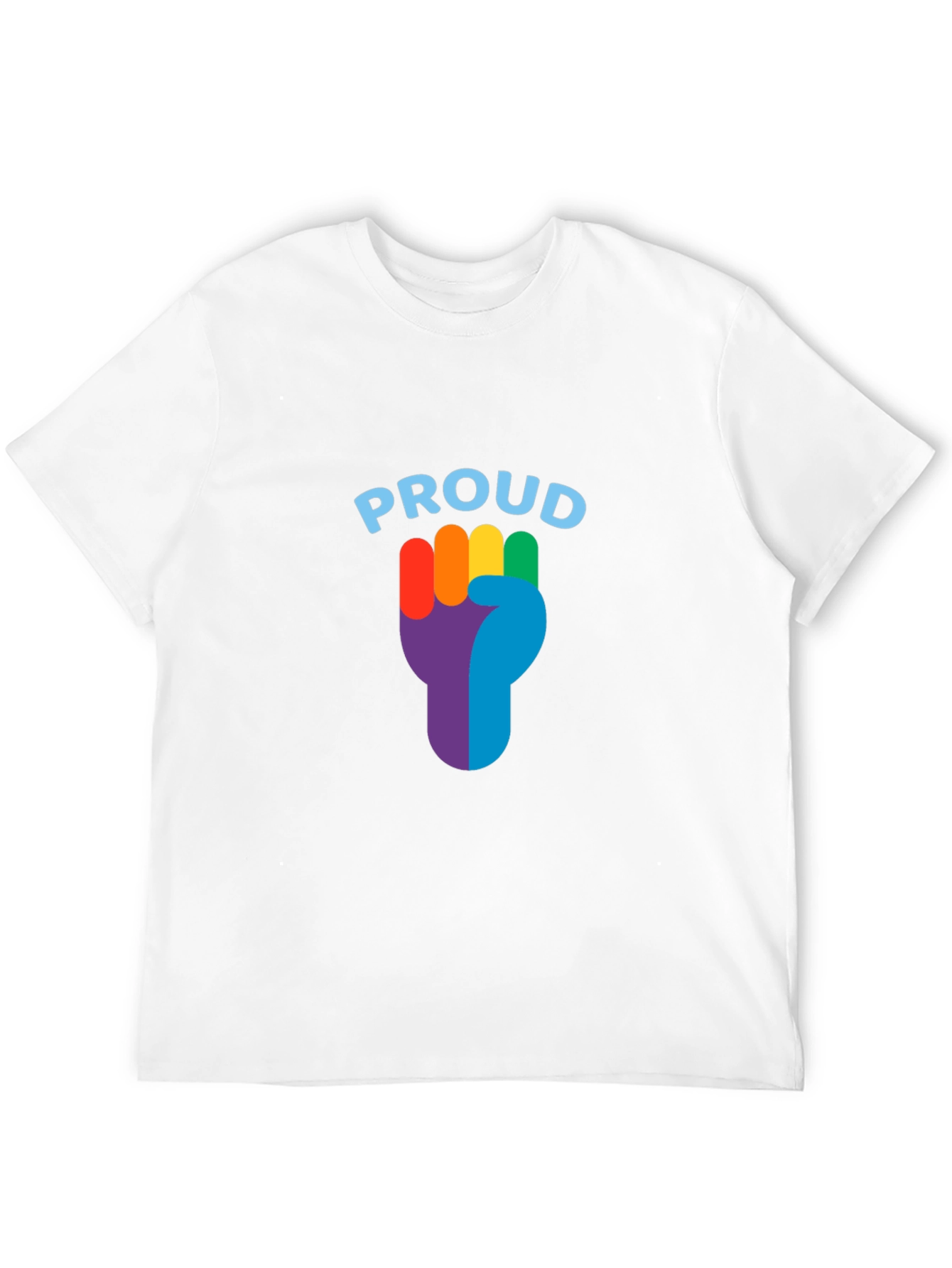 Proud LGBTQ+ Rainbow Fist Graphic Tee