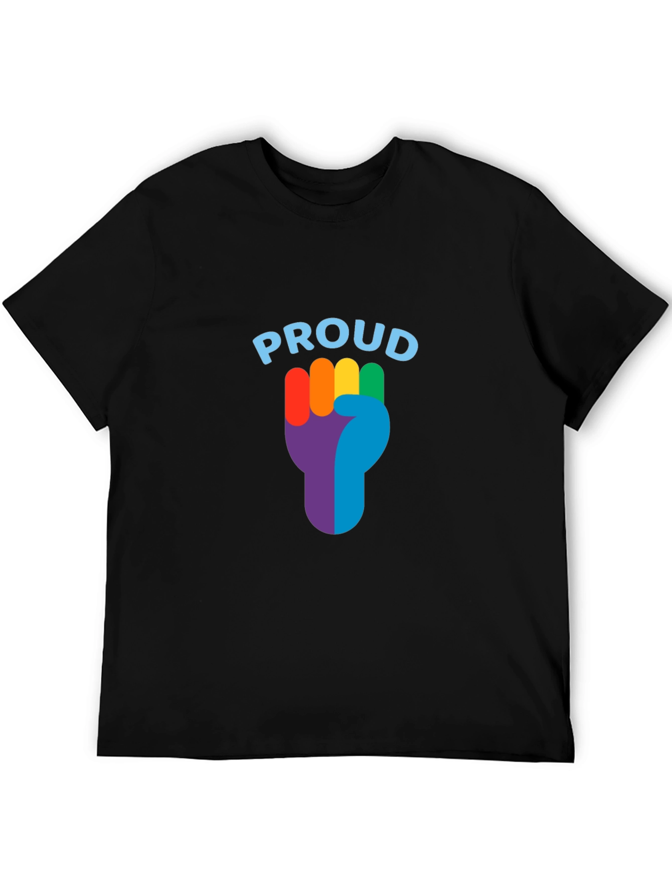 Proud LGBTQ+ Rainbow Fist Graphic Tee