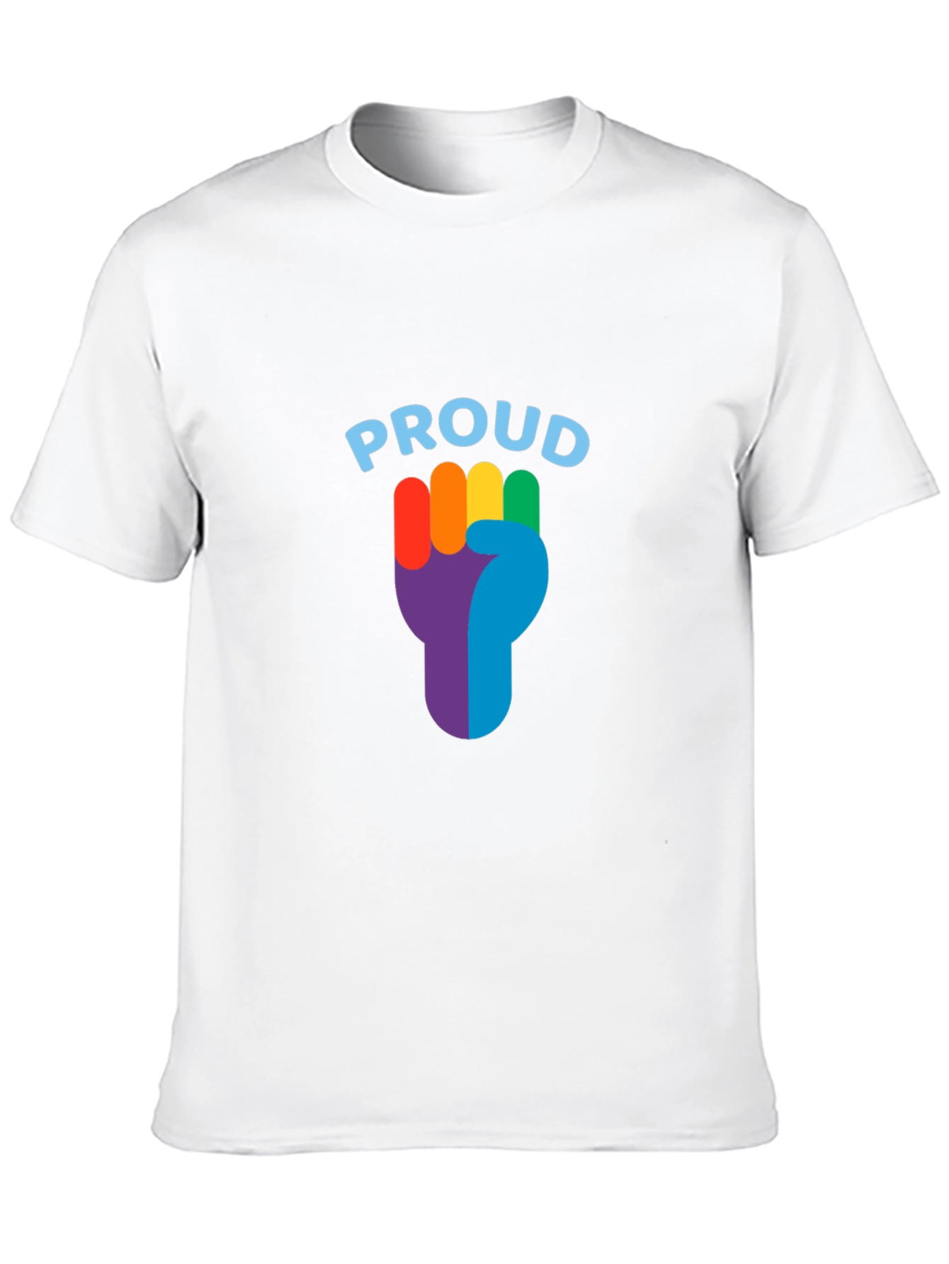 Proud LGBTQ+ Rainbow Fist Graphic Tee