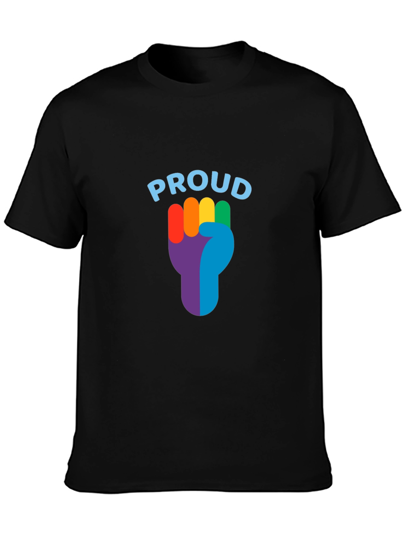 Proud LGBTQ+ Rainbow Fist Graphic Tee