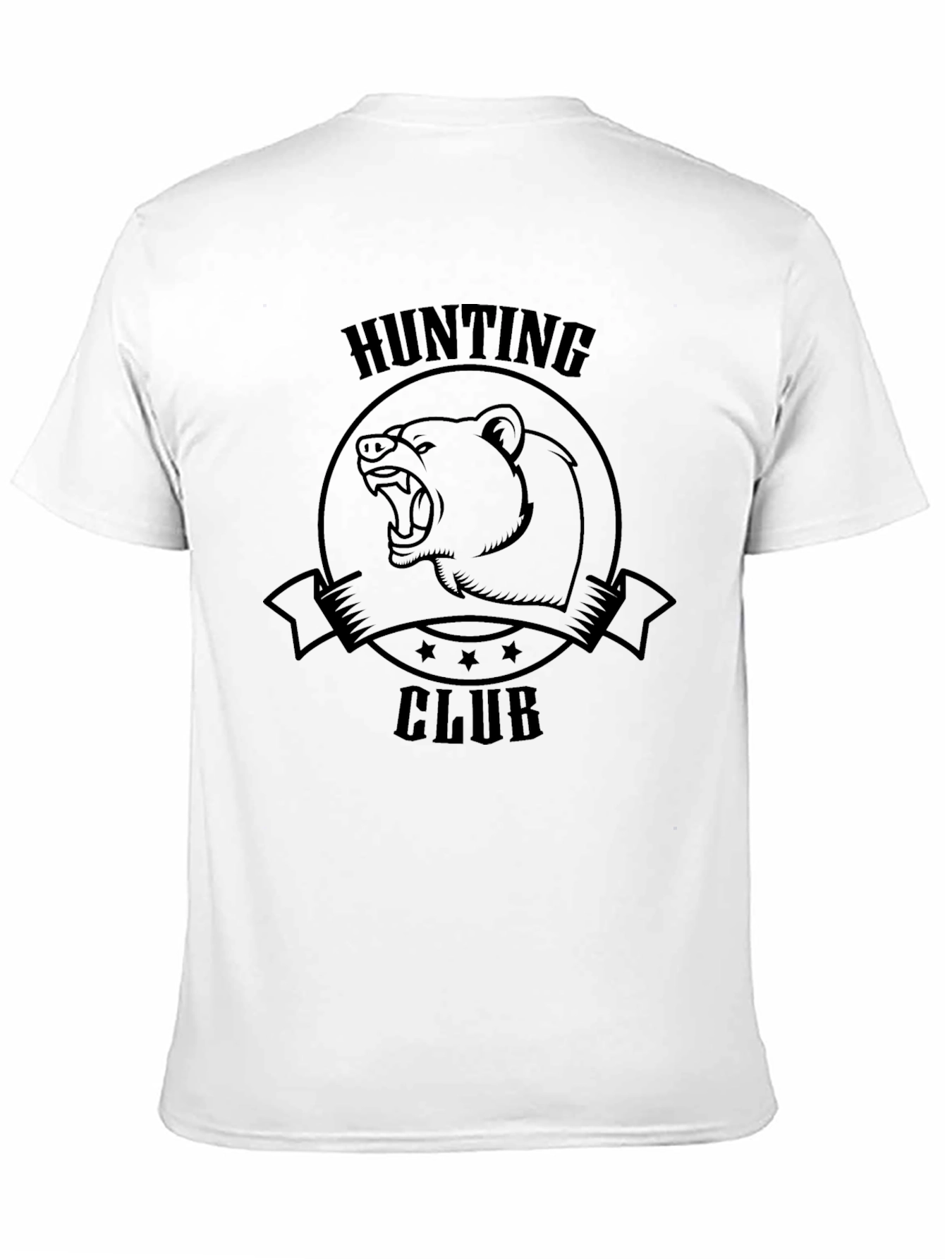 Hunting Club Bear Graphic Tee - Black