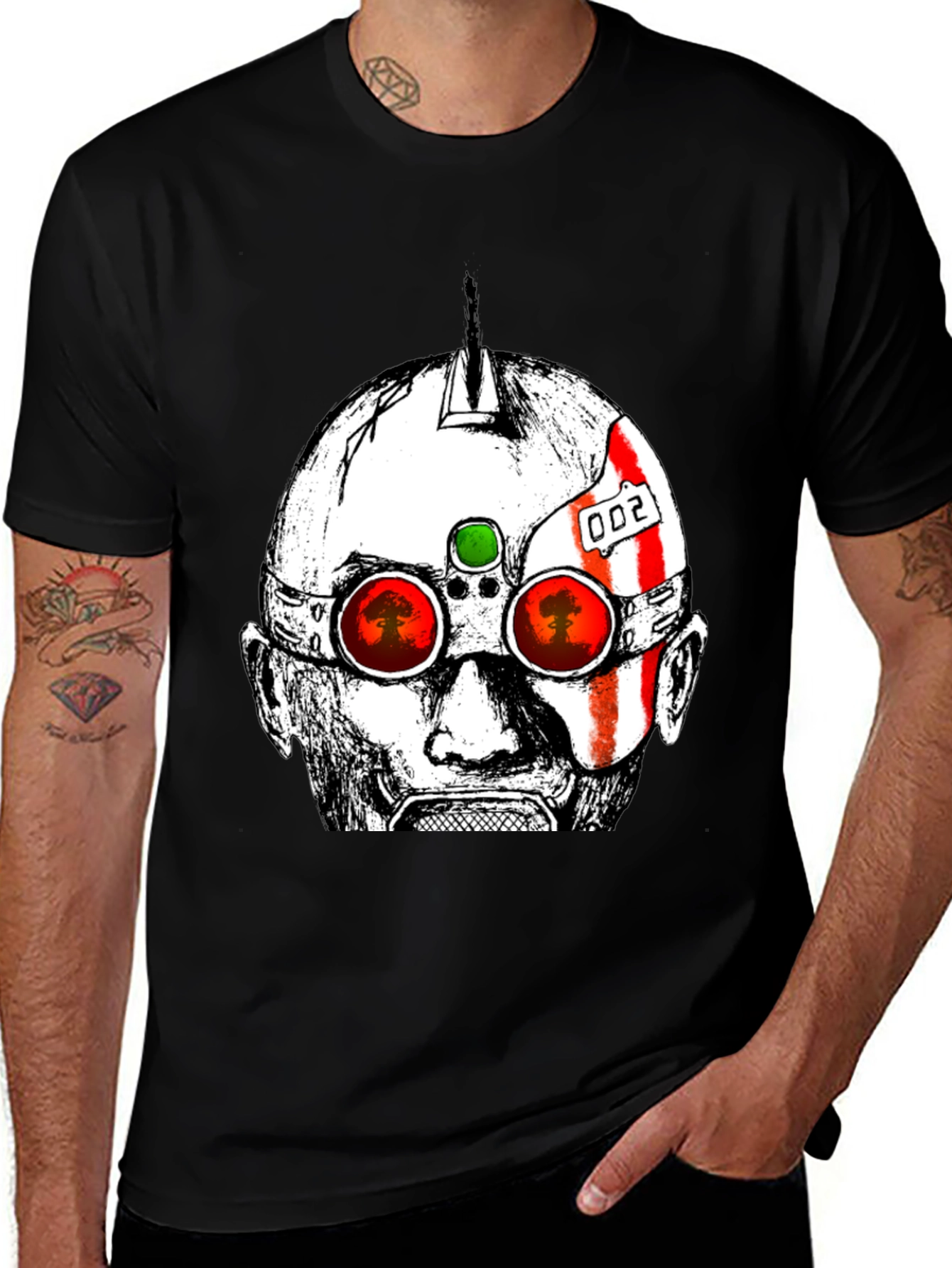 Futuristic Soldier Graphic T-Shirt