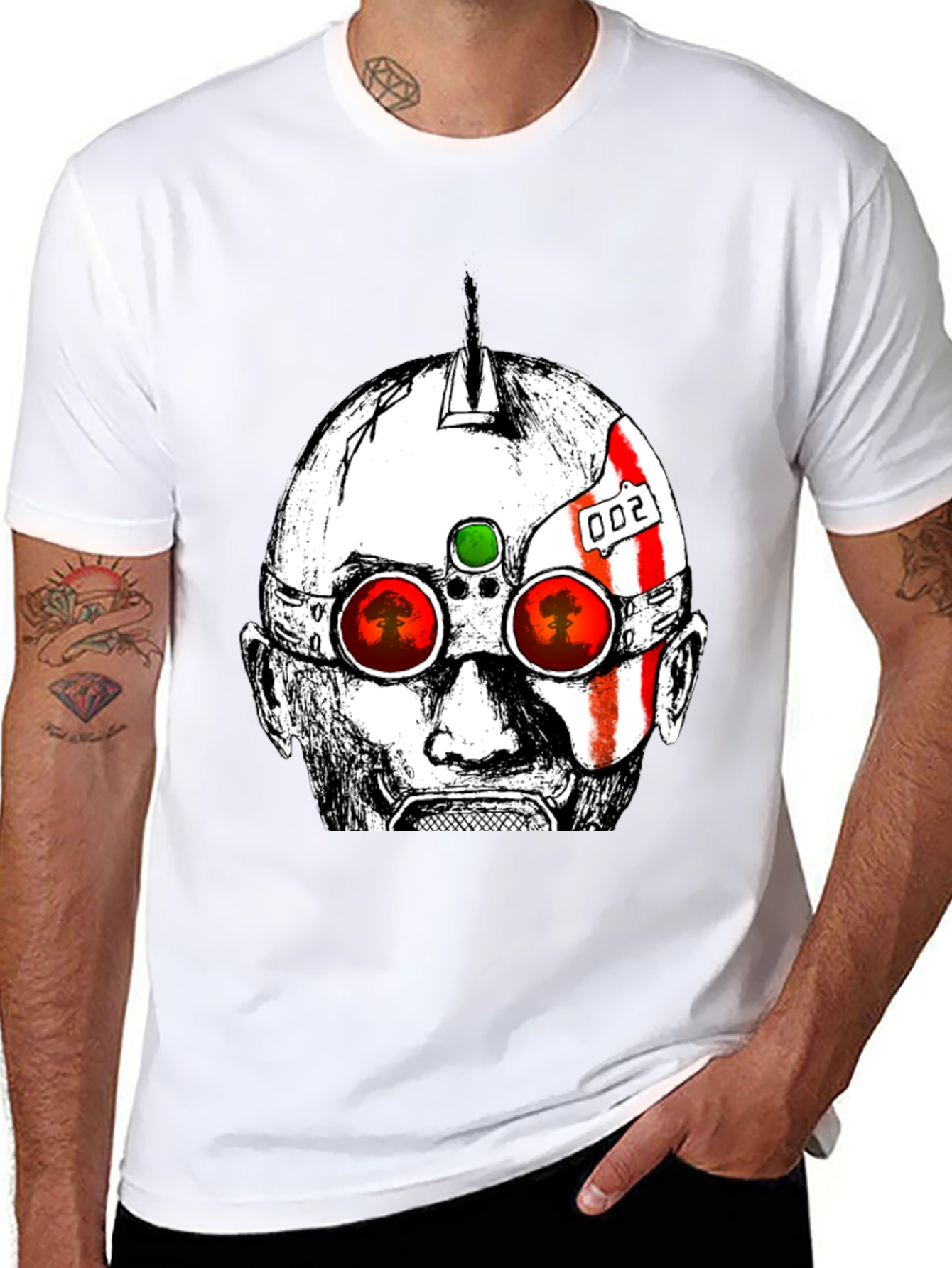 Futuristic Soldier Graphic T-Shirt