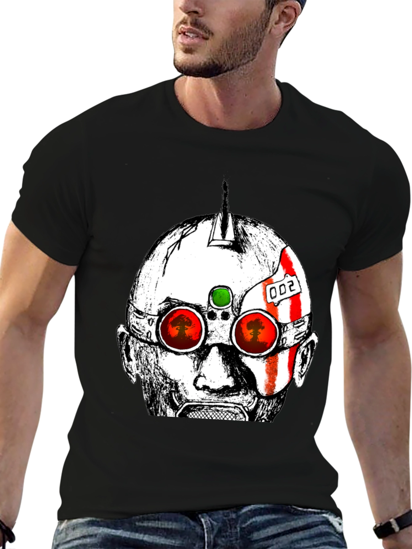 Futuristic Soldier Graphic T-Shirt