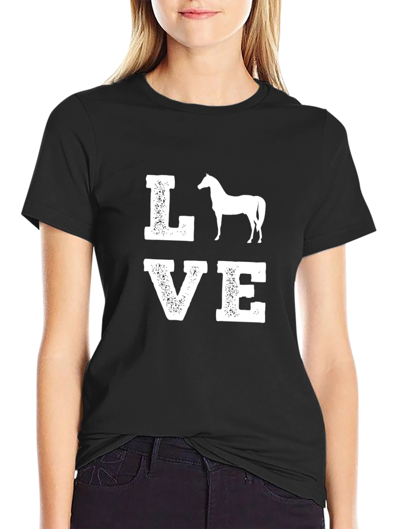 Love Horse Black T-Shirt