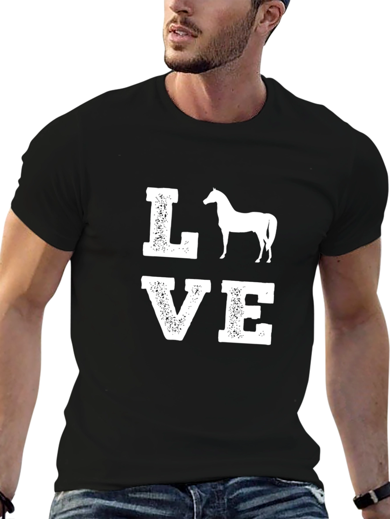 Love Horse Black T-Shirt
