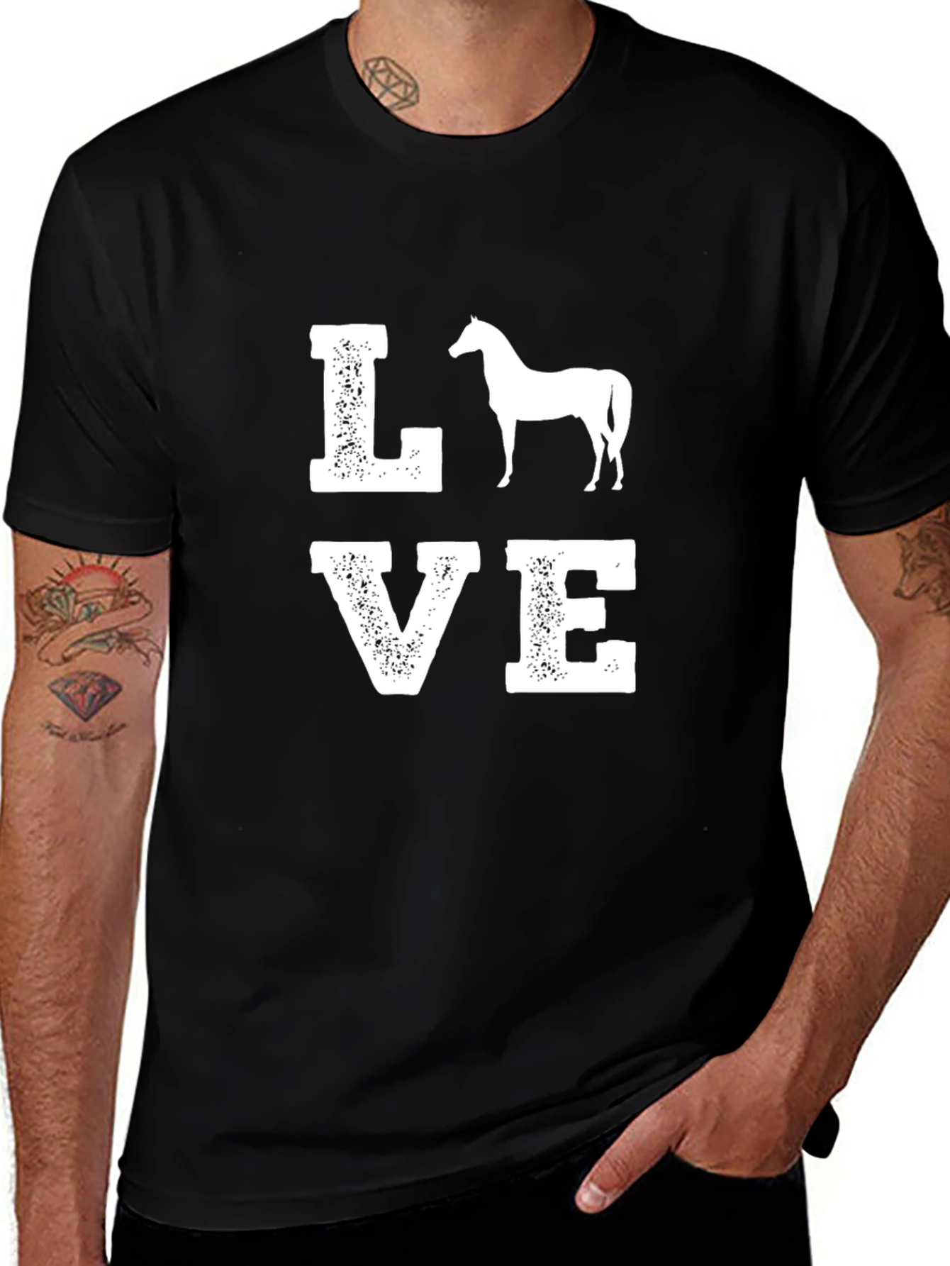 Love Horse Black T-Shirt