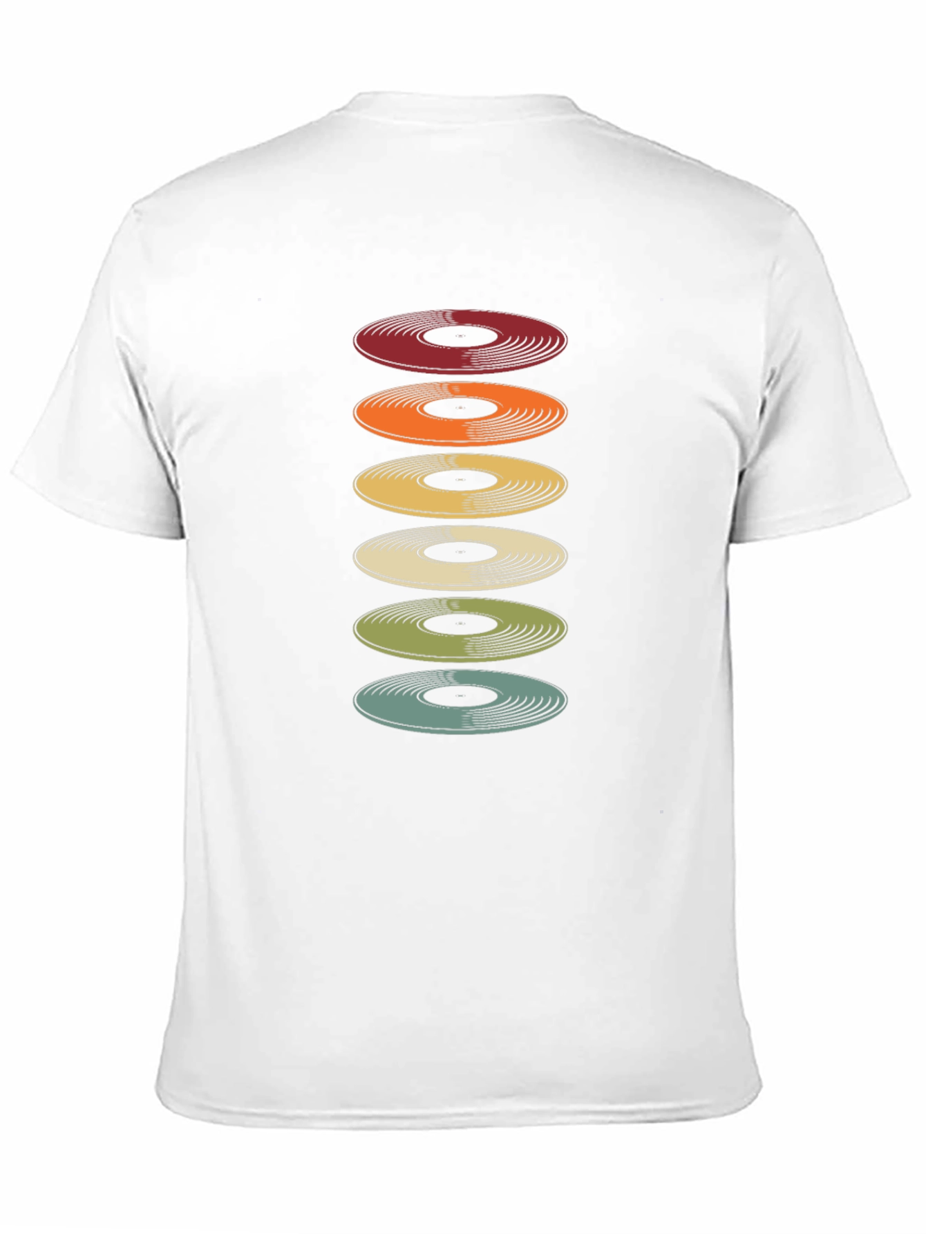 Retro Stacked Vinyl Record Graphic Tee
