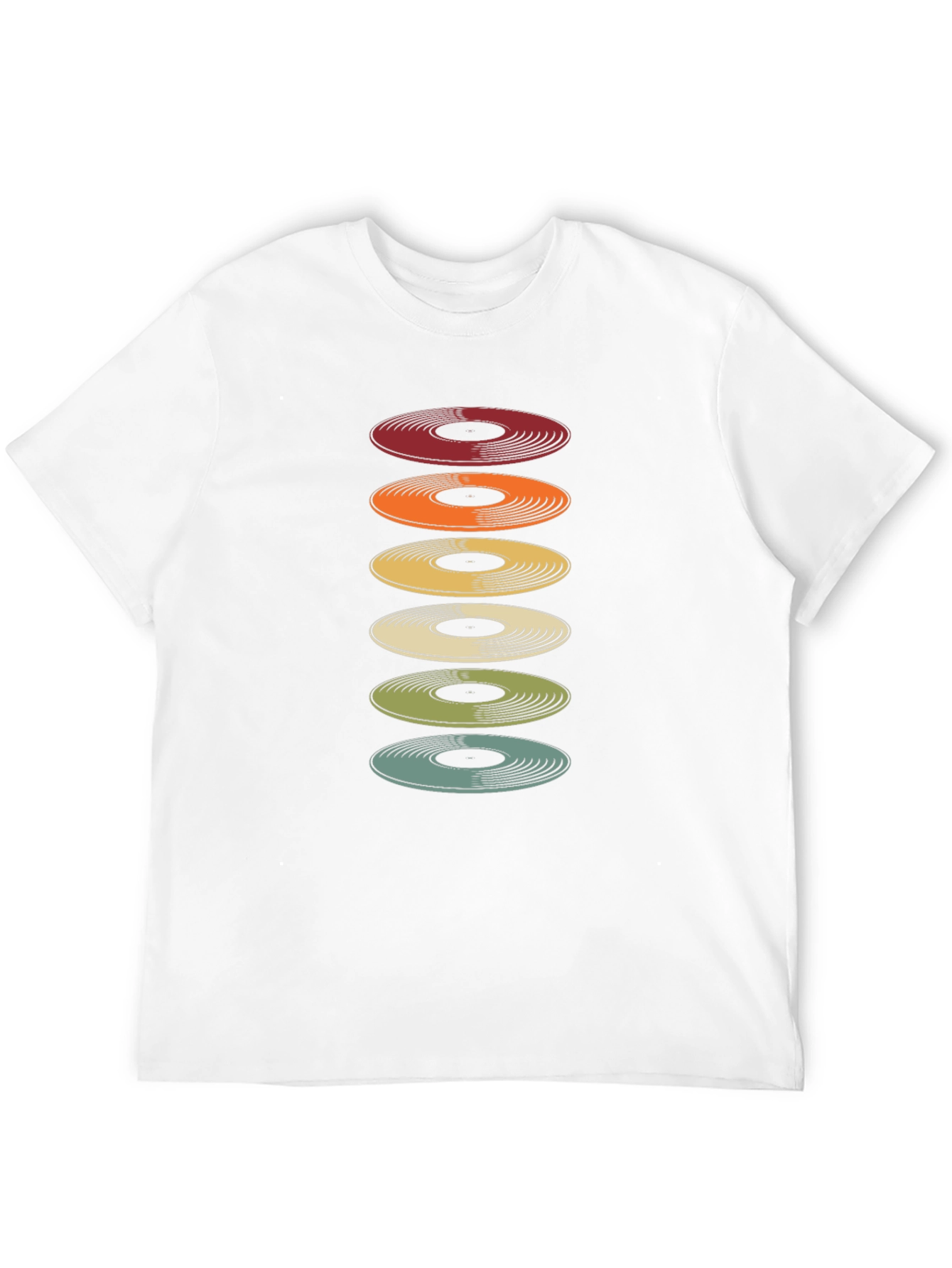 Retro Stacked Vinyl Record Graphic Tee