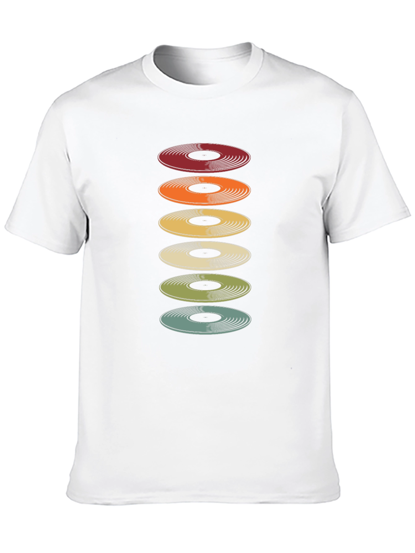 Retro Stacked Vinyl Record Graphic Tee