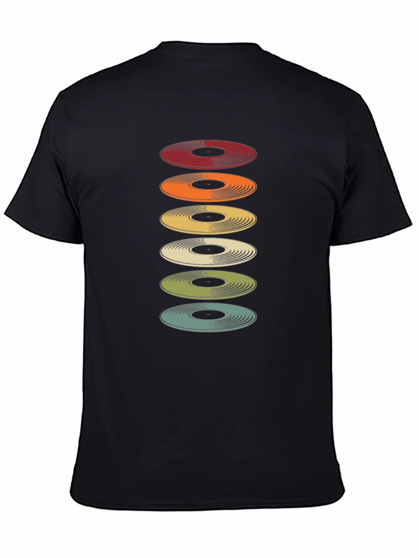 Retro Stacked Vinyl Record Graphic Tee