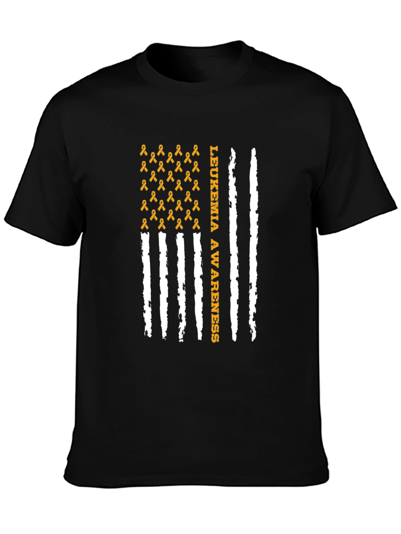Leukemia Awareness Ribbon Flag T-Shirt