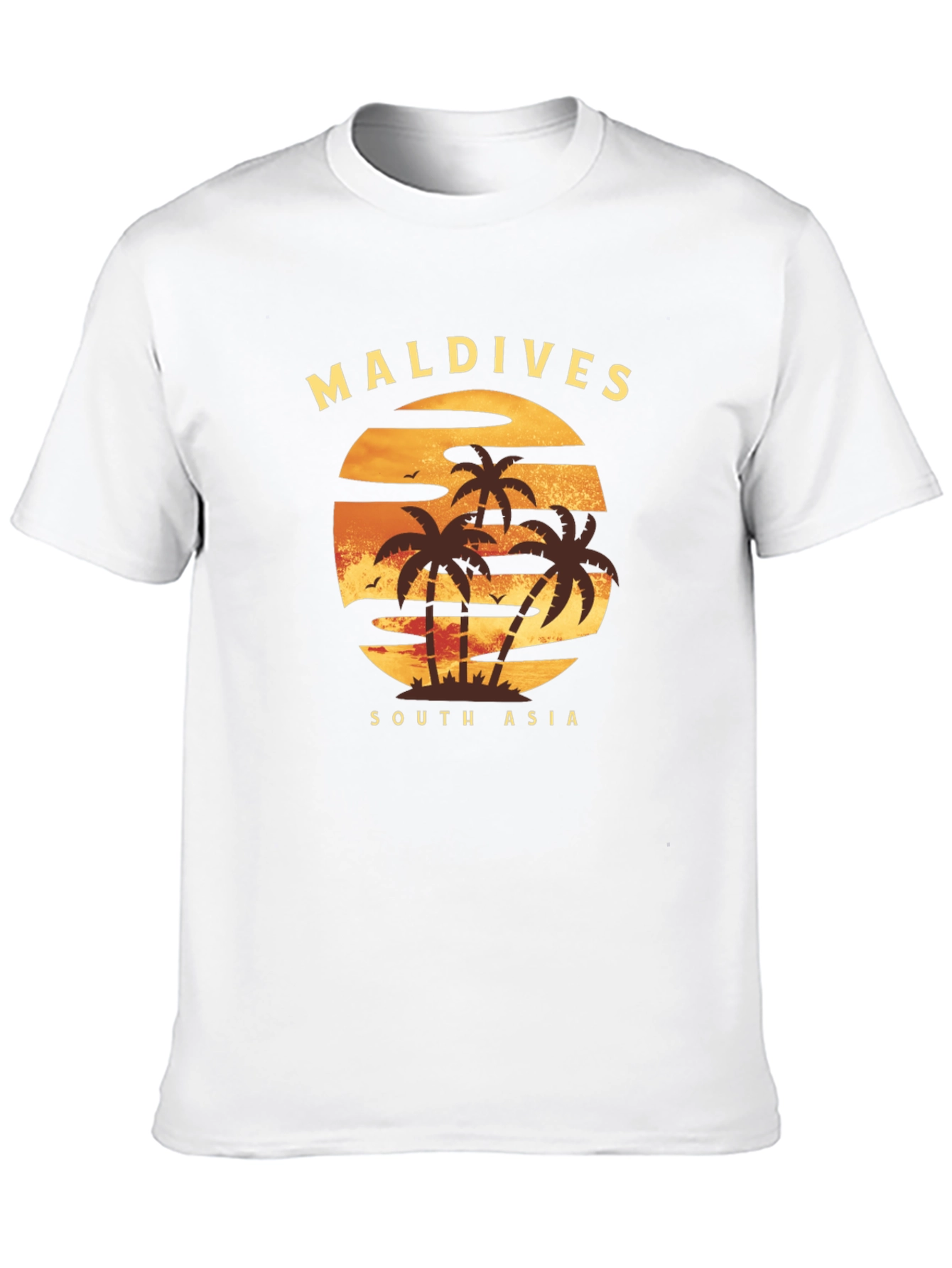 Maldives Sunset T-Shirt: Tropical Island Tee