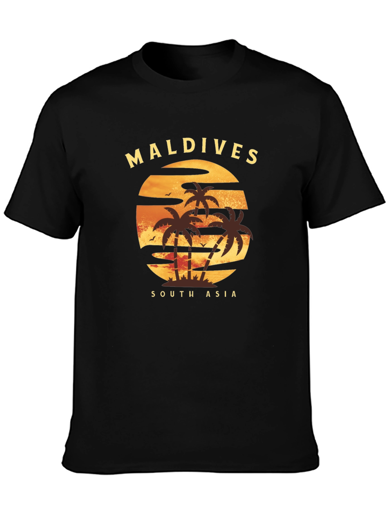 Maldives Sunset T-Shirt: Tropical Island Tee