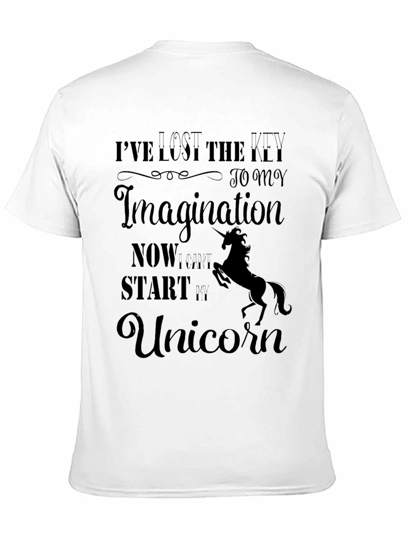 Lost Imagination Unicorn Graphic Black T-Shirt