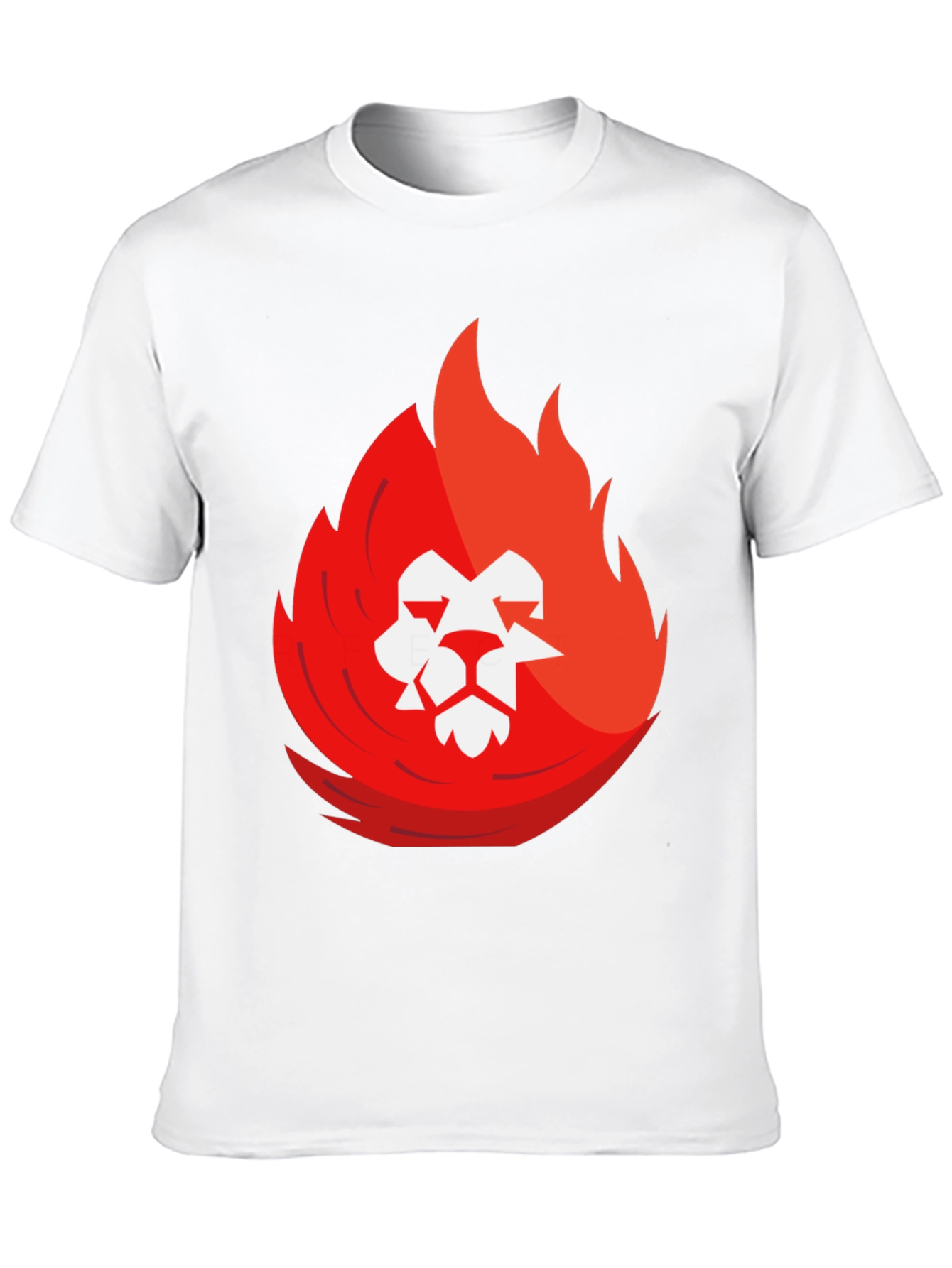 Fiery Lion Graphic Tee - Black Casual Shirt