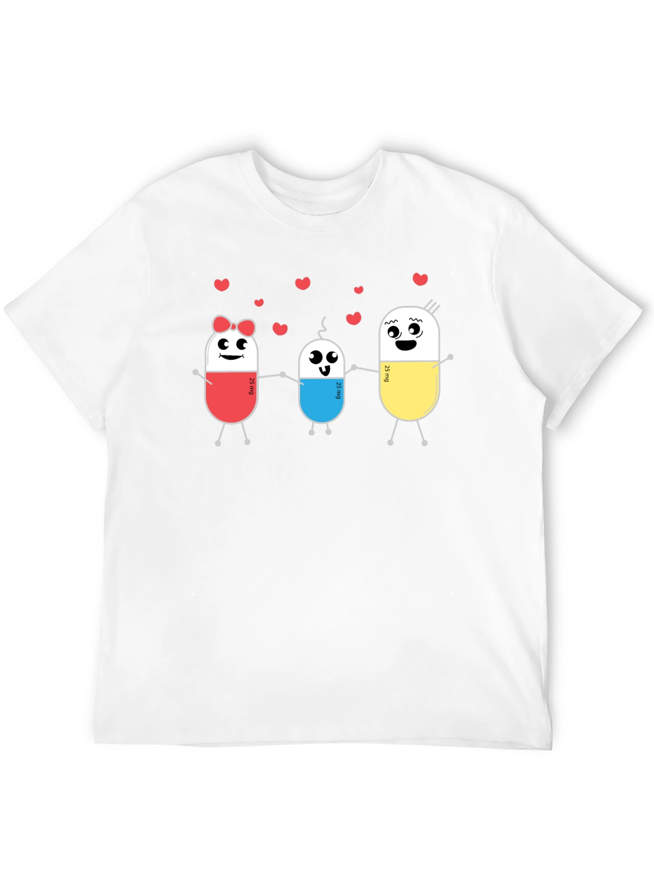Cute Pill Family Black T-Shirt