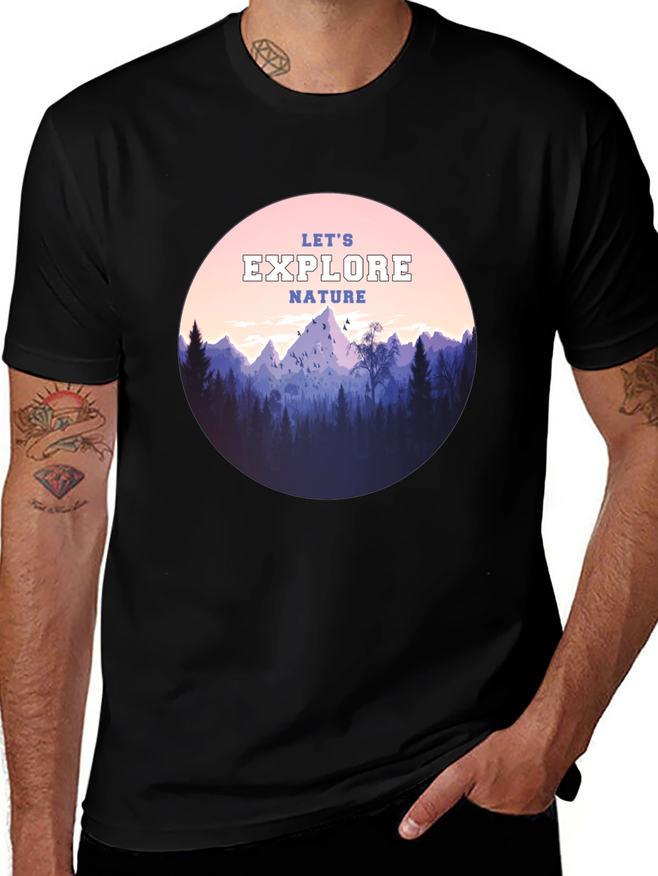 Explore Nature Graphic Tee - Adventure Awaits!