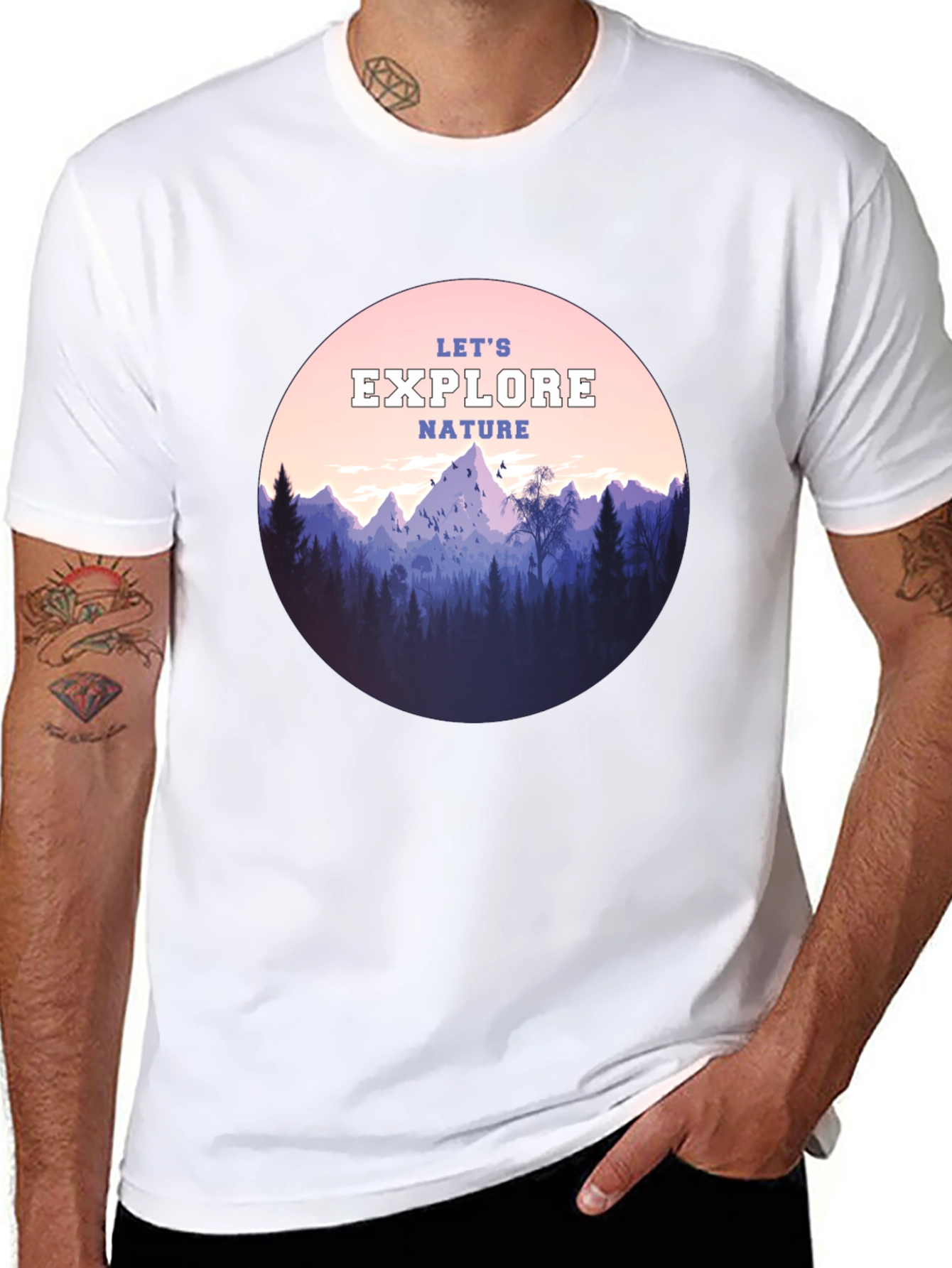 Explore Nature Graphic Tee - Adventure Awaits!