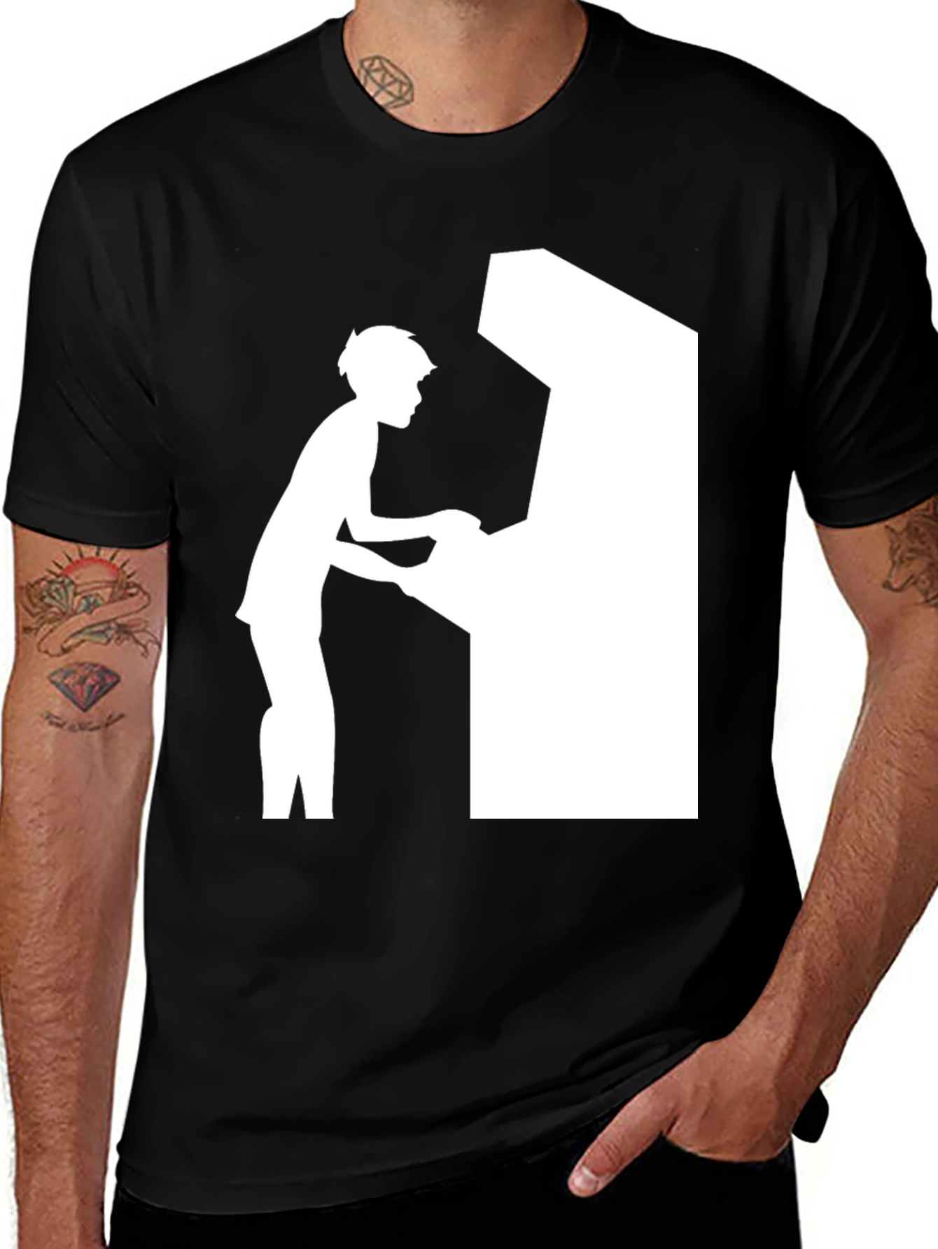 Retro Gamer T-Shirt - Black Arcade Game Tee