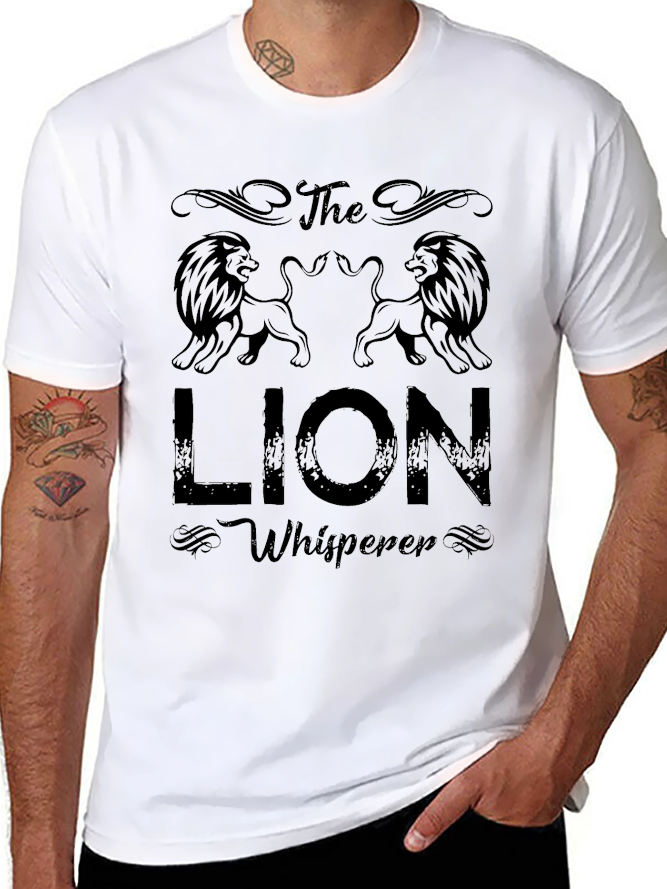 Lion Whisperer Graphic Print T-Shirt