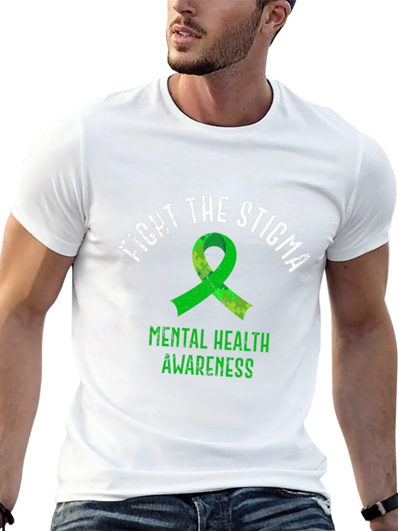 Fight The Stigma Mental Health Awareness Ribbon Tee