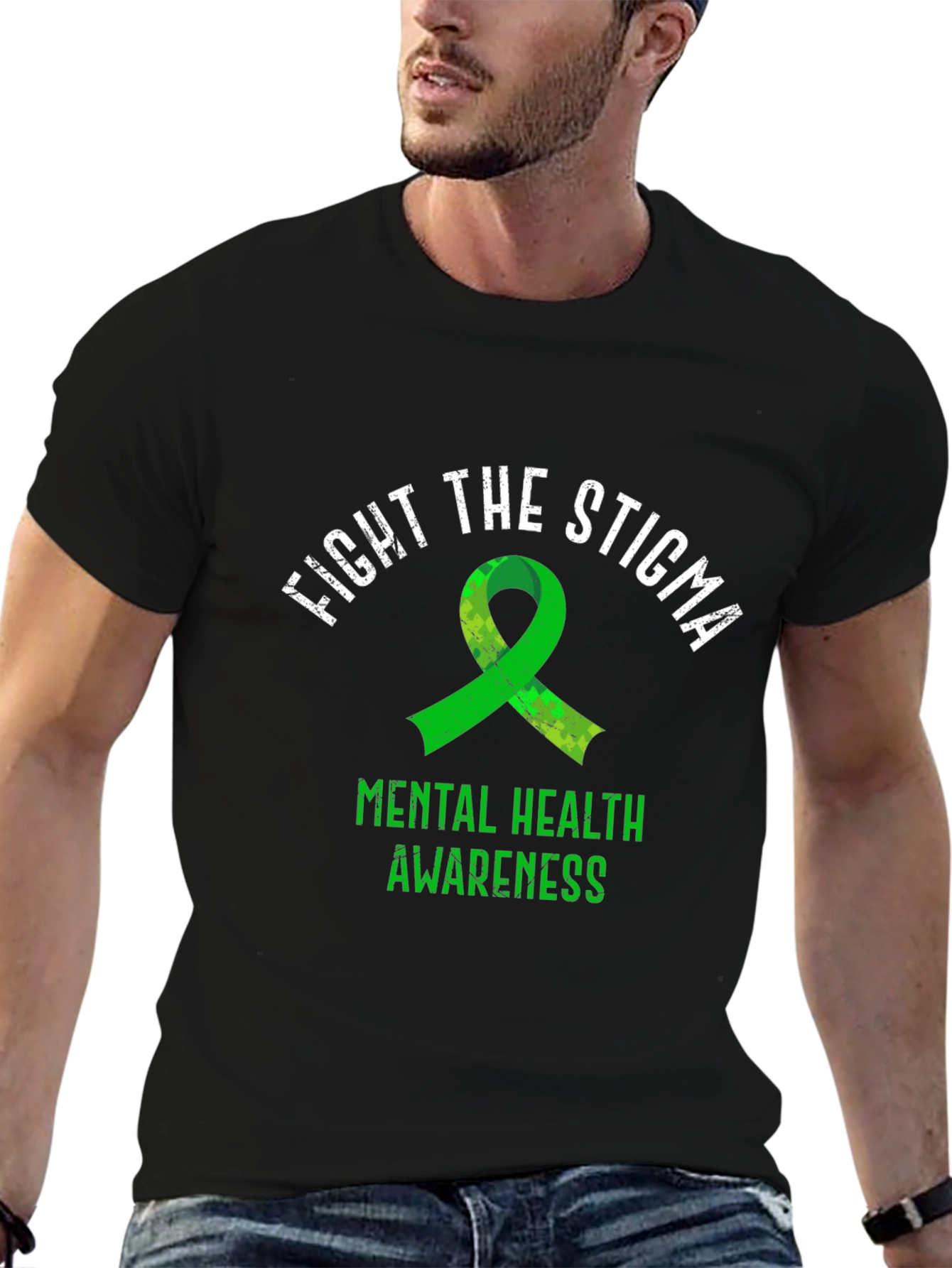 Fight The Stigma Mental Health Awareness Ribbon Tee