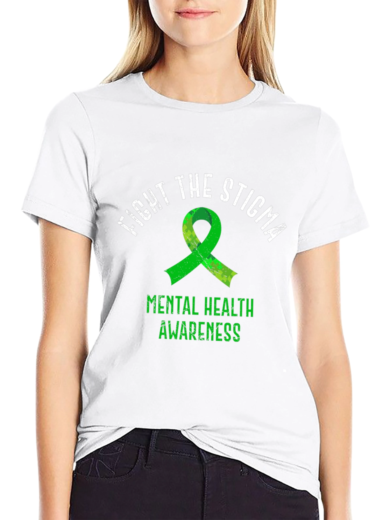 Fight The Stigma Mental Health Awareness Ribbon Tee