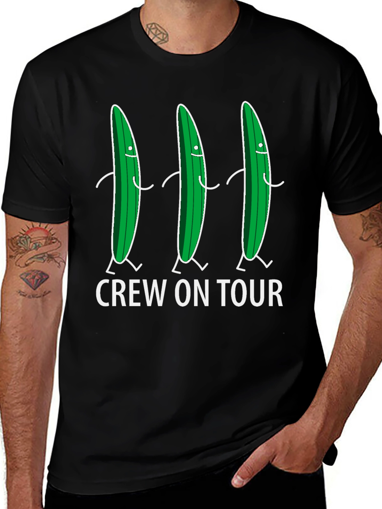Crew On Tour Pickle Graphic Tee - Black
