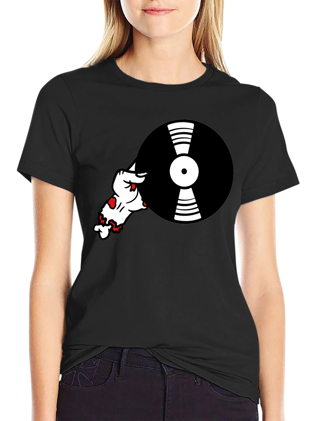 Cool DJ Dog Black T-Shirt