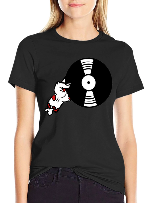 Cool DJ Dog Black T-Shirt