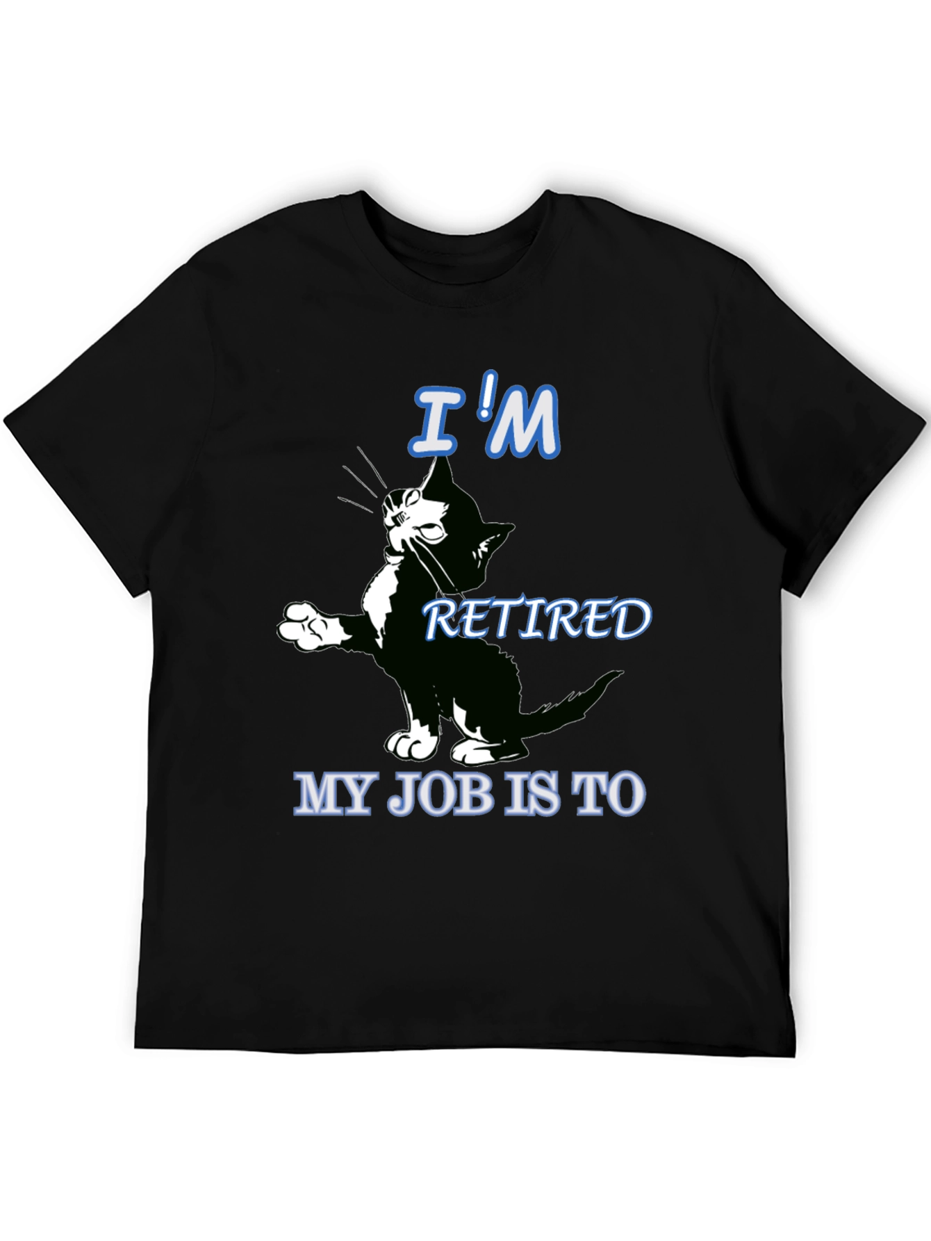 Retired Cat Graphic T-Shirt