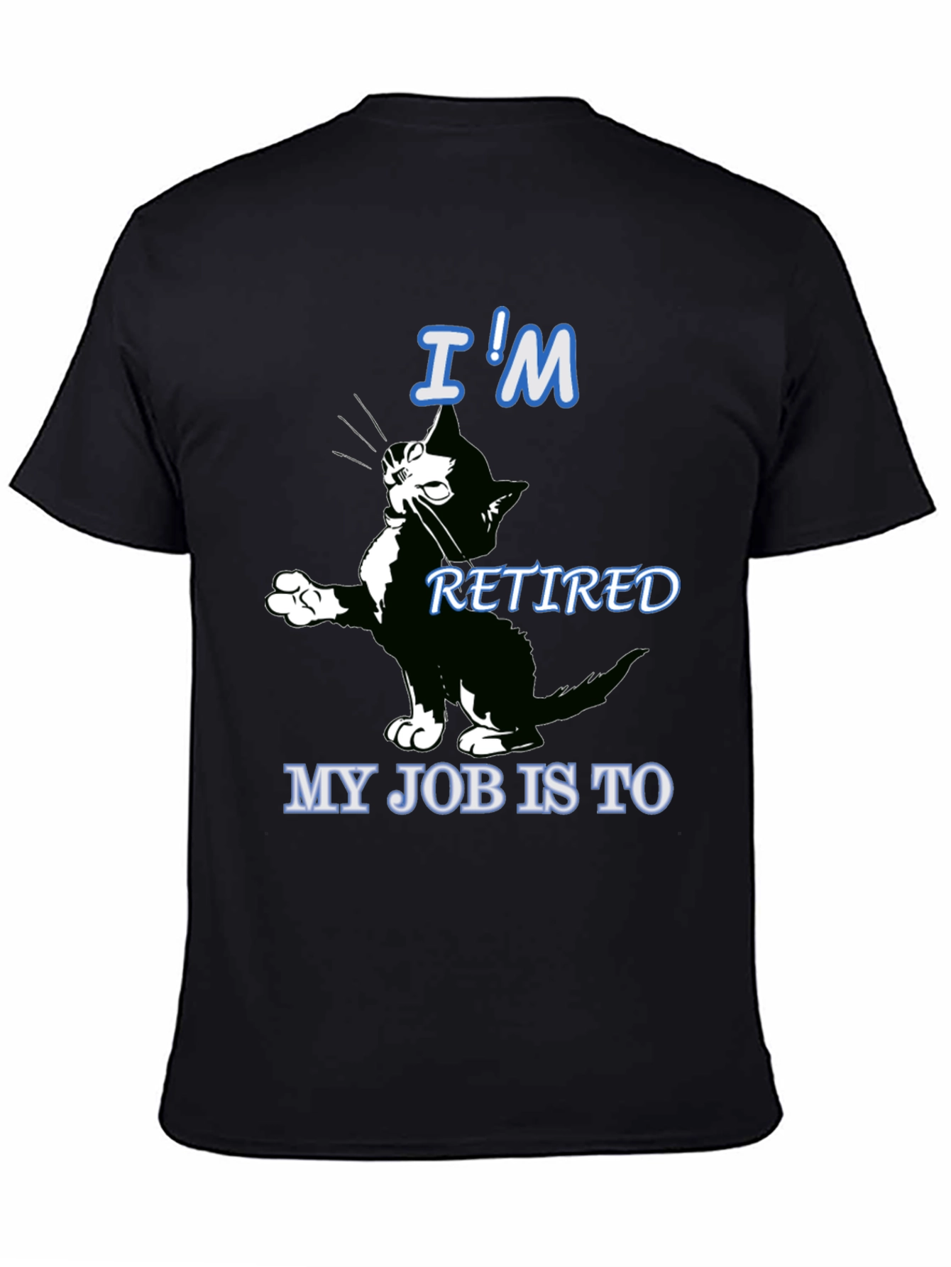 Retired Cat Graphic T-Shirt