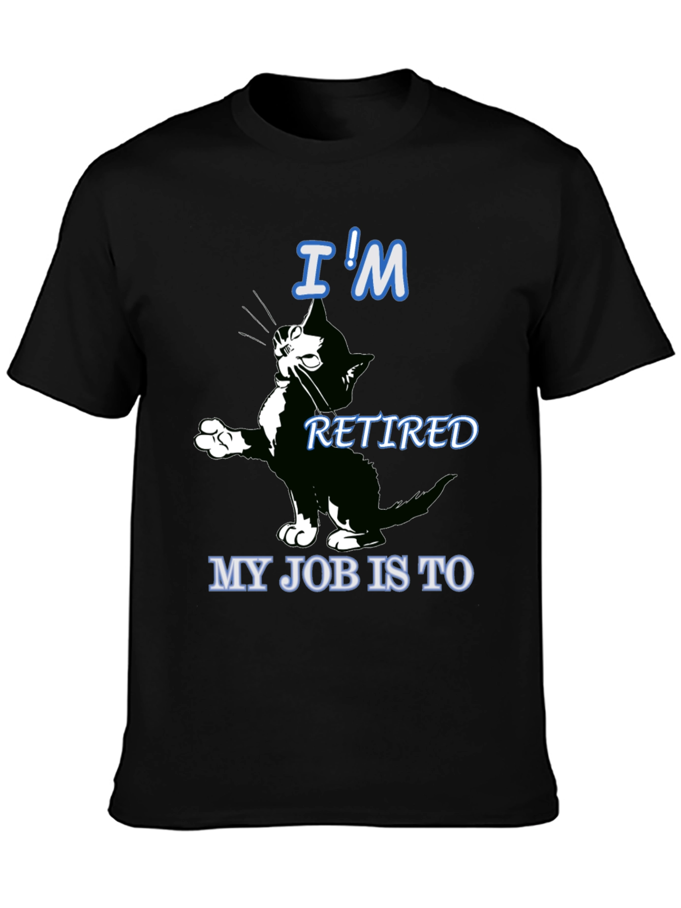 Retired Cat Graphic T-Shirt