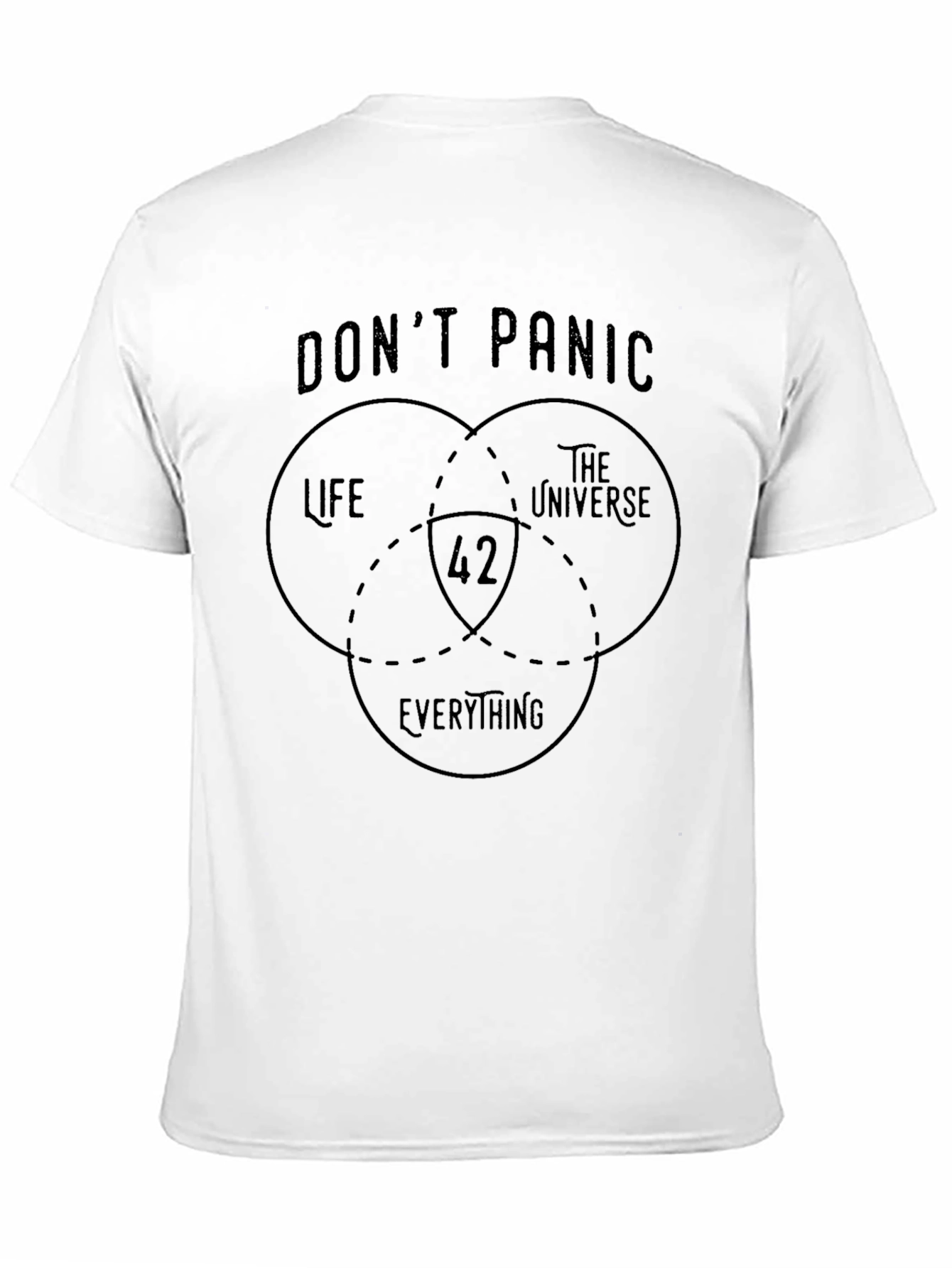 Dont Panic 42 T-Shirt - Life Universe Everything Tee